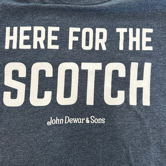 Dewar’s “Here for the Scotch” T-Shirt XL – Funny Dark Gray Promo Tee - Picture 9 of 9
